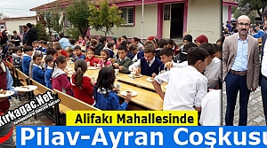 ALİFAKI'DA PİLAV-AYRAN HAYRI YAPILDI