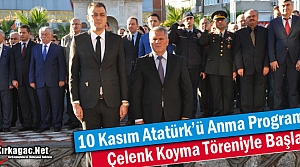 ATATÜRK'Ü ANMA PROGRAMI ÇELENK KOYMA TÖRENİYLE...