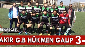 BAKIR G.B SPOR HÜKMEN GALİP 3-0