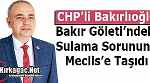 BAKIR GÖLETİ’'NDEKİ SULAMA SORUNU MECLİS’E...