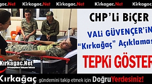 BİÇER, VALİ GÜVENÇER'İN AÇIKLAMASINA TEPKİ...