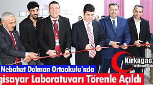 BİLGİSAYAR LABORATUVARI TÖRENLE AÇILDI