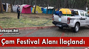 ÇAM FESTİVAL ALANI İLAÇLANDI