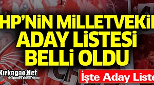 CHP LİSTESİ BELLİ OLDU.. İŞTE ADAY LİSTESİ