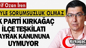 CHP’Lİ İREN “BÖYLE SORUMSUZLUK OLMAZ”