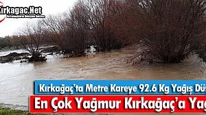 EN ÇOK YAĞMUR KIRKAĞAÇ'A YAĞDI