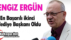 ERGÜN “EN BAŞARILI 2. BELEDİYE BAŞKANI“ OLDU