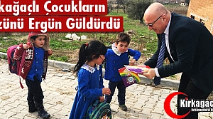 ERGÜN KIRKAĞAÇLI ÇOCUKLARIN YÜZÜNÜ GÜLDÜRDÜ