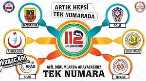 FLAŞ HABER...“112“ ARTIK TEK NUMARA