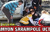 FRENİ PATLAYAN KAMYON ŞARAMPOLE UÇTU 3 YARALI