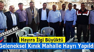 GELENEKSEL KINIK MAHALLE HAYRI YAPILDI