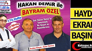 HAKAN DEMİR İLE BAYRAM ÖZEL  BU AKŞAM 21.00'DA MANİSA MEDYA TV'DE