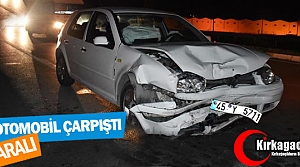 İKİ OTOMOBİL ÇARPIŞTI 3 YARALI