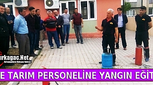 İLÇE TARIM MÜDÜRLÜĞÜ PERSONELİNE YANGIN EĞİTİMİ...