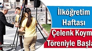 İLKÖĞRETİM HAFTASI ÇELENK KOYMA TÖRENİYLE BAŞLADI