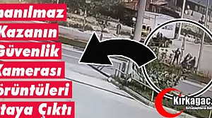 İNANILMAZ KAZA GÜVENLİK KAMERASINDA 