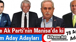 İŞTE AK PARTİ’NİN MANİSA’DA Kİ ADAY ADAYLARI