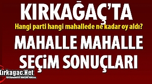 İŞTE KIRKAĞAÇ’TA MAHALLE MAHALLE SEÇİM SONUÇLARI