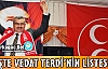 İŞTE MHP ADAYI VEDAT TERDİ'NİN LİSTESİ