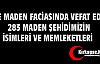 İŞTE VEFAT EDENLERİN İSİMLERİ ve MEMLEKETLERİ...