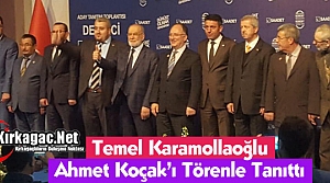 KARAMOLLAOĞLU, KOÇAK'I TÖRENLE TANITTI