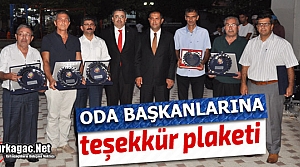 KAVUN FESTİVALİNE DESTEK OLAN “ODA BAŞKANLARINA“ PLAKET