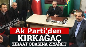 KIRKAĞAÇ AK PARTİ'DEN ZİRAAT ODASINA ZİYARET