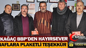 KIRKAĞAÇ BBP’DEN ESNAFLARA PLAKETLİ TEŞEKKÜR(VİDEO)