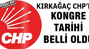 KIRKAĞAÇ CHP'DE KONGRE TARİHİ BELLİ OLDU