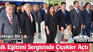 KIRKAĞAÇ HALK EĞİTİMİ SERGİSİNDE ÇİÇEKLER AÇTI