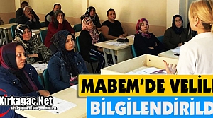 KIRKAĞAÇ MABEM'DE VELİLER BİLGİLEDİRİLDİ