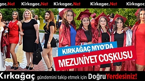 KIRKAĞAÇ MYO'DA MEZUNİYET COŞKUSU(VİDEO)