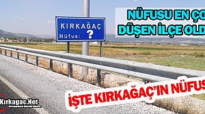 KIRKAĞAÇ’IN NÜFUSUNDA BÜYÜK DÜŞÜŞ