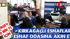 KIRKAĞAÇLI ESNAFLAR ESNAF ODASINA AKIN ETTİ