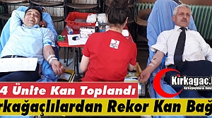 KIRKAĞAÇLILARDAN REKOR KAN BAĞIŞI