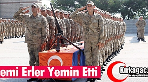 KIRKAĞAÇ’TA 98-3 TERTİP ACEMİ ERLER YEMİN ETTİ