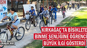 KIRKAĞAÇ'TA “BİSİKLETE BİNME ŞENLİĞİ'NE“ BÜYÜK İLGİ