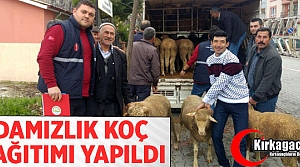 KIRKAĞAÇ’TA DAMIZLIK KOÇ DAĞITIMI YAPILDI 