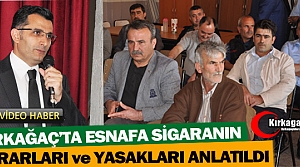 KIRKAĞAÇ’TA ESNAFA SİGARANIN YASAKLARI ANLATILDI