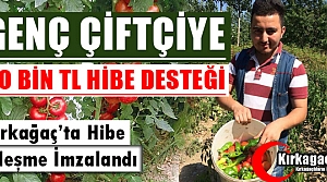 KIRKAĞAÇ'TA GENÇ ÇİFTÇİLER HİBE SÖZLEŞMELERİNİ...