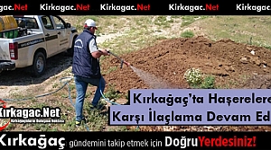 KIRKAĞAÇ'TA HAŞERELERE KARŞI İLAÇLAMA DEVAM...