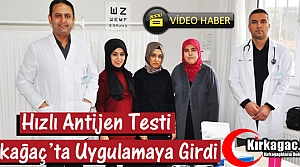 KIRKAĞAÇ’TA HIZLI ANTİJEN TESTİ UYGULAMAYA GİRDİ(VİDEO)