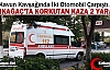 KIRKAĞAÇ’TA İKİ OTOMOBİL ÇARPIŞTI 2 YARALI