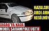 KIRKAĞAÇ'TA KAZA..OTOMOBİL ŞARAMPOLE UÇTU