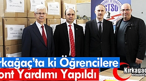 KIRKAĞAÇ’TA Kİ ÖĞRENCİLERE MONT YARDIMI