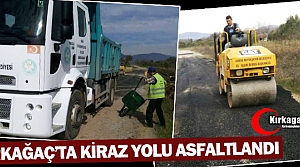 KIRKAĞAÇ'TA KİRAZ YOLU ASFALTLANDI