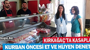 KIRKAĞAÇ'TA KURBAN ÖNCESİ KASAPLARA ET VE HİJYEN...