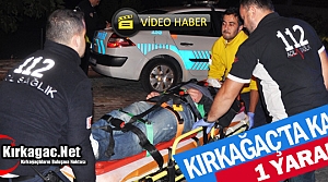 KIRKAĞAÇ’TA MOTOSİKLET TAKLA ATTI 1 YARALI(VİDEO)