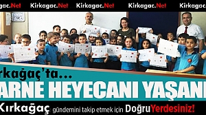 KIRKAĞAÇ'TA ÖĞRENCİLERİN KARNE HEYECANI