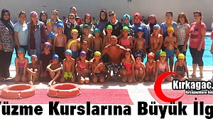 KIRKAĞAÇ’TA YÜZME KURSLARINA BÜYÜK İLGİ